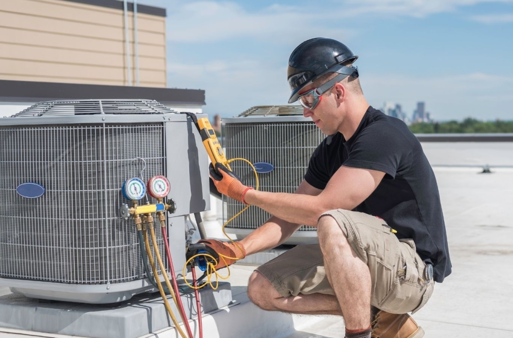 A/C Doctors technician inspecting HVAC systems in St. Lucie County, FL ensuring high-quality, efficient performance.